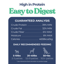 Load image into Gallery viewer, Beef Meal Patties | Freeze-Dried Raw Dog Food with Prebiotics &amp; Postbiotics

