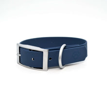 Load image into Gallery viewer, Navy blue waterproof PVC dog collar
