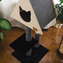 Load image into Gallery viewer, Teepee Hideout - Deluxe 2-Level Cat Tree
