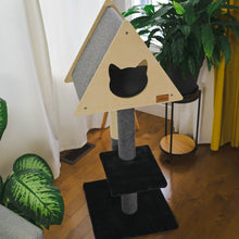 Load image into Gallery viewer, Teepee Hideout - Deluxe 2-Level Cat Tree
