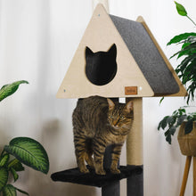 Load image into Gallery viewer, Teepee Hideout - Deluxe 2-Level Cat Tree
