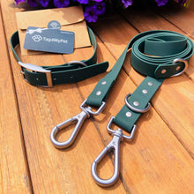 Load image into Gallery viewer, Matching waterproof dog collar and leash set

