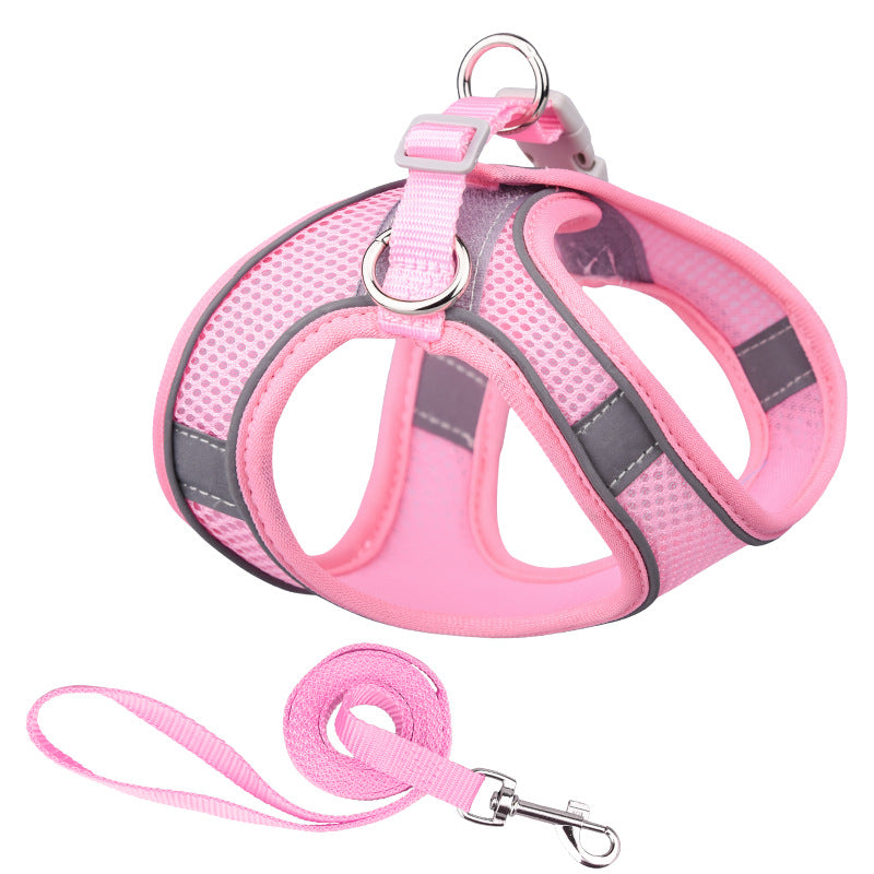 Walkalini™ Reflective Dog Harness + Leash Set (Ideal for Small and Medium Dogs and Cats)