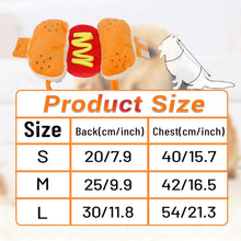 Load image into Gallery viewer, Hot Dog Costume for Dogs - Funny Pet Burger Outfit - Small Medium Large Puppy Cat Halloween Costume
