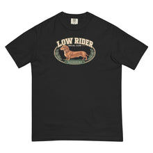 Load image into Gallery viewer, Dachshund Low Rider Social Club T-Shirt in Black, front graphic view
