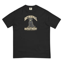Load image into Gallery viewer, Labrador Retrieval Department T-Shirt in Black, front graphic view

