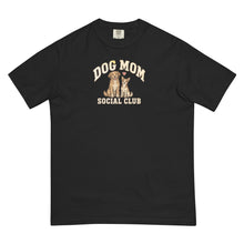 Load image into Gallery viewer, Dog Mom Social Club T-Shirt in Black, front graphic view
