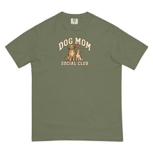 Load image into Gallery viewer, Dog Mom Social Club T-Shirt in Moss, front graphic view
