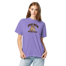 Load image into Gallery viewer, Woman wearing the Dog Mom Social Club T-Shirt in Violet
