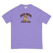 Load image into Gallery viewer, Dog Mom Social Club T-Shirt in Violet, front graphic view
