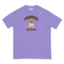 Load image into Gallery viewer, Frenchie Social Club T-Shirt in Violet, front graphic view
