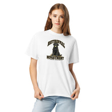 Load image into Gallery viewer, Woman wearing the Labrador Retrieval Department T-Shirt in White
