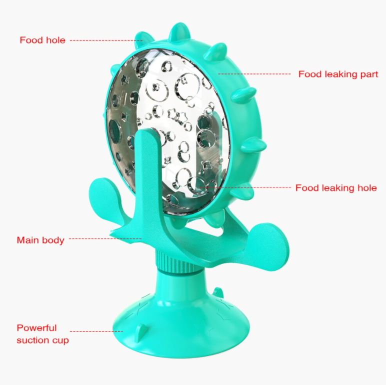 Funny Dog Treat Leaking Toy with Wheel Interactive Toy for Dogs